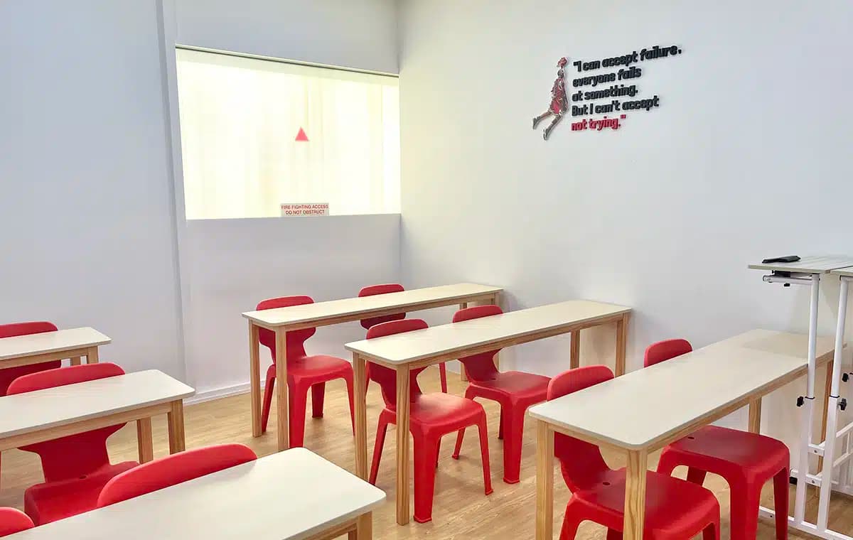 Interior of the Mavis Tutorial Centre tuition centre at Ang Mo Kio Hub