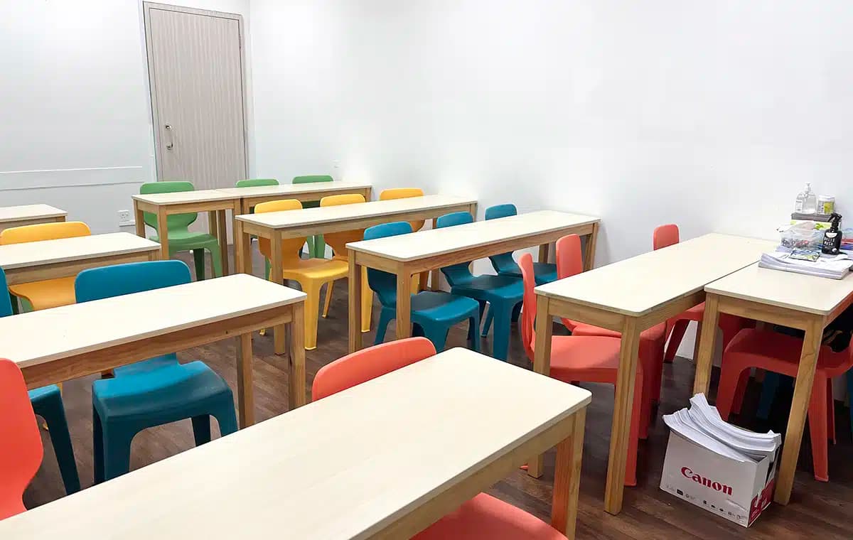 Reception area at Mavis Tutorial Centre, Punggol Plaza
