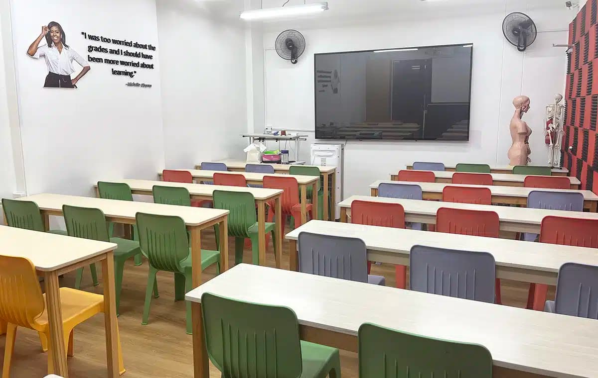 Classroom at Mavis Tutorial Centre, Rivervale Plaza