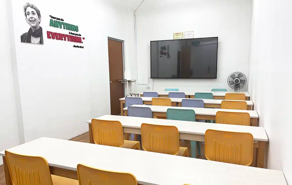 Teaching area at Mavis Tutorial Centre, Rivervale Plaza