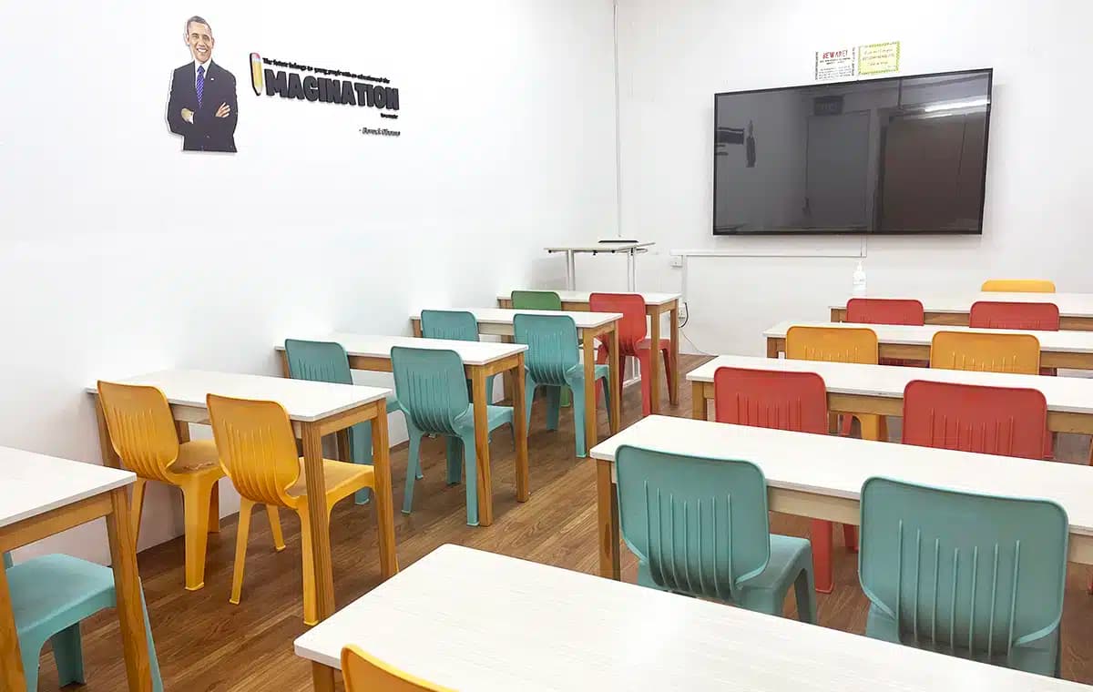 Reception area at Mavis Tutorial Centre, Rivervale Plaza