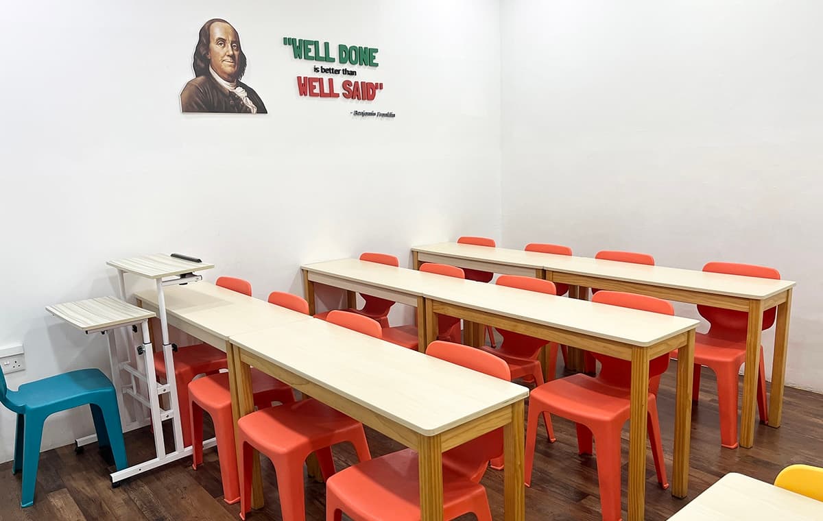 Study area at Mavis Tutorial Centre, Seletar Mall
