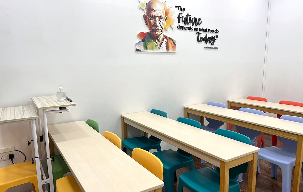 Reception area at Mavis Tutorial Centre, Seletar Mall