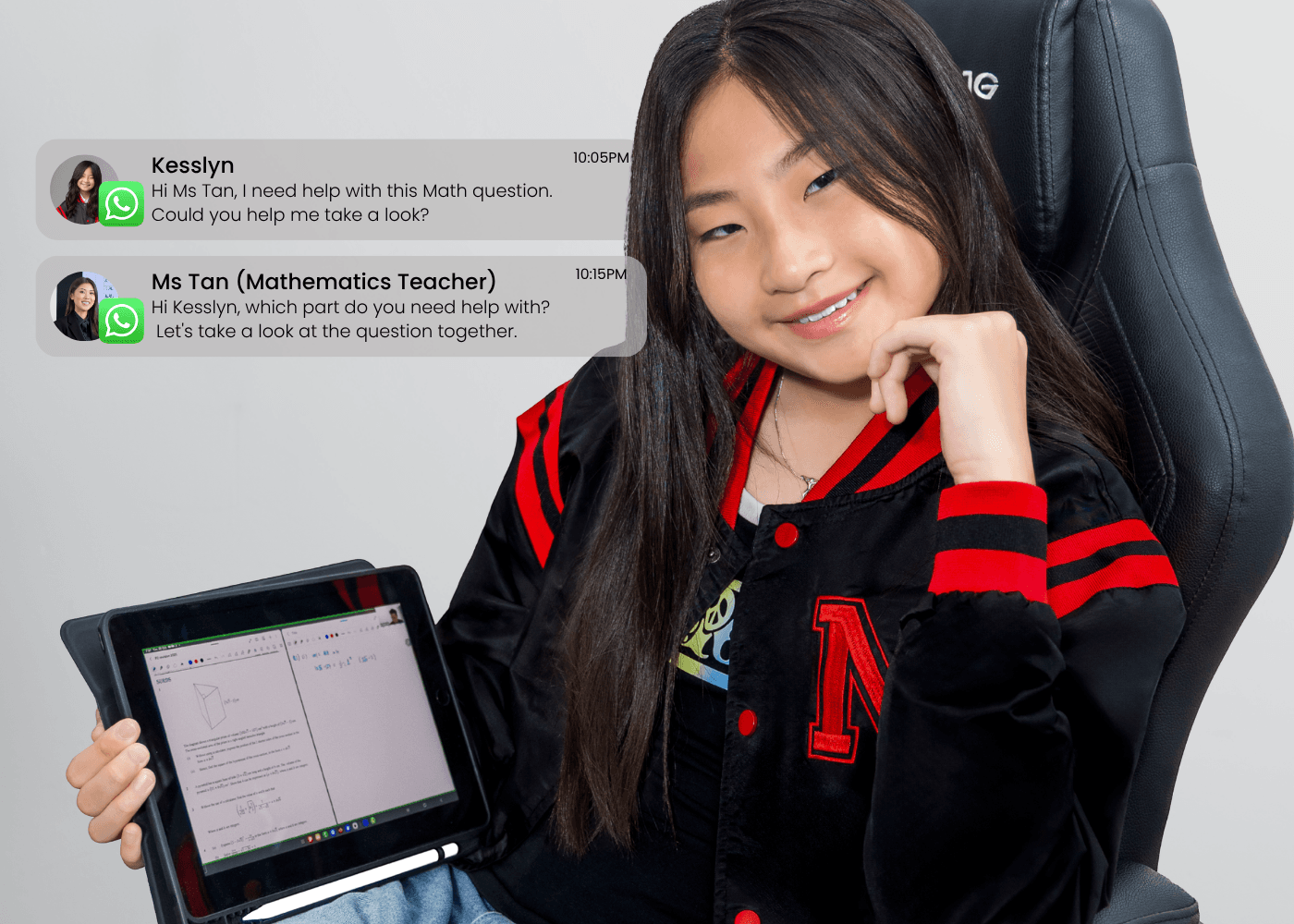 A Mavis Tutorial Centre teacher supporting a student