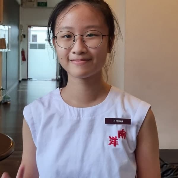 Le Peihan, Mavis Tutorial Centre student from Shuquan Primary School